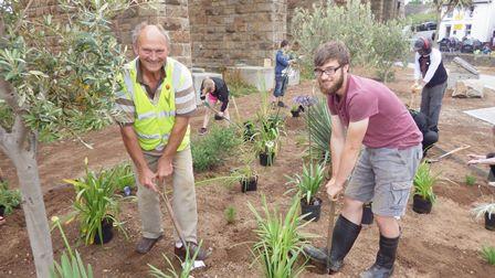 Nigel Powell Chairman of Hayle In Bloom with Princes Trust volunteer Ben Nigel Powell Chairman of Hayle In Bloom with Princes Trust volunteer Ben